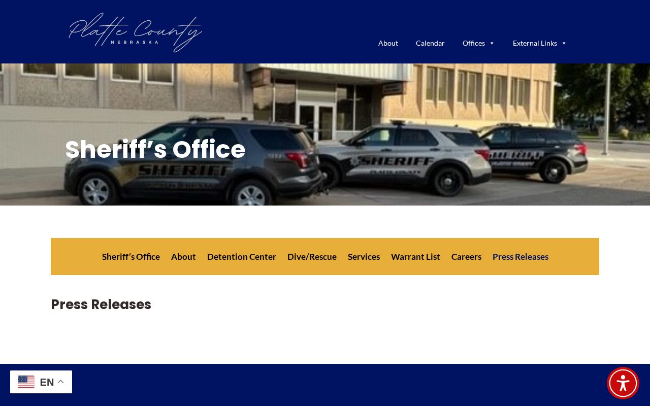Platte County Sheriff crime-news records source