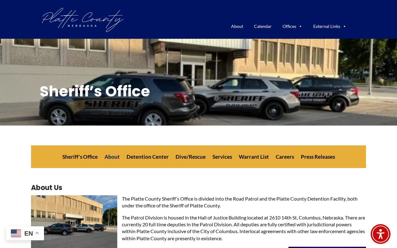 Platte County Sheriff detention and booking facility information
