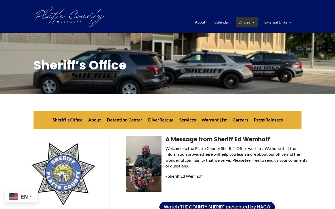 Platte County Sheriff records and booking request contact route